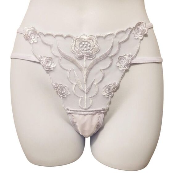 2/$20 Brand new white rose panties underwear T-backs - Picture 2 of 4